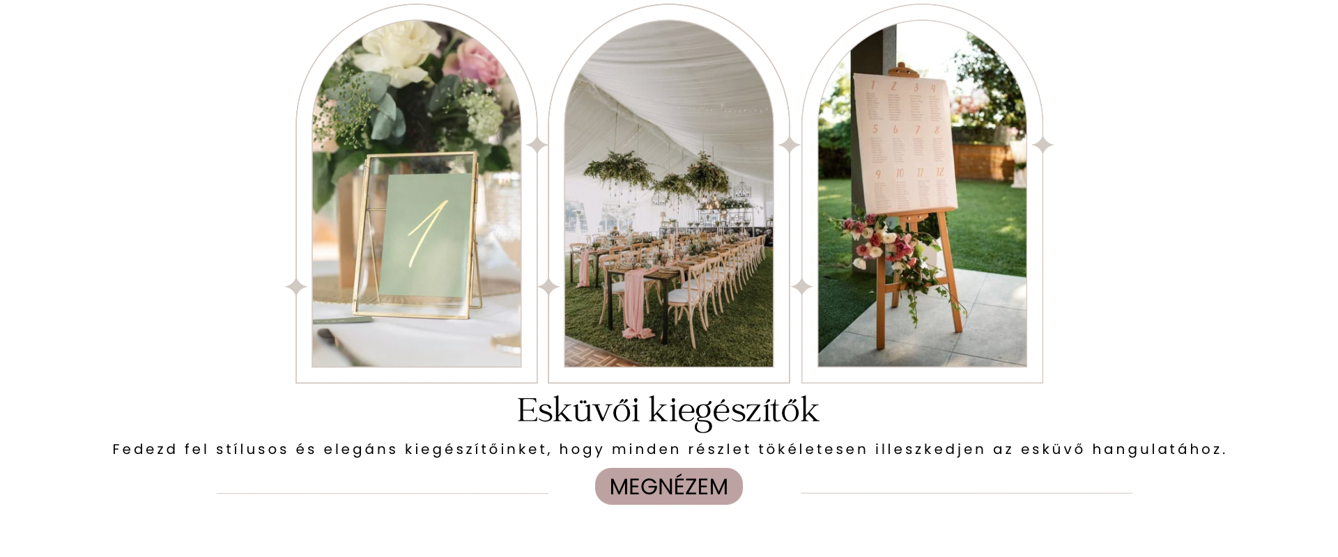 Esküvői kiegészítők
