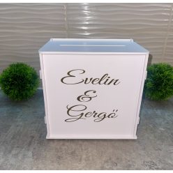 Fa nászajándék gyűjtő doboz